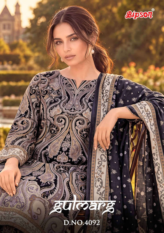 Bipson Gulmarg 4092 Pure Viscose Khatli Handwork Salwar Kameez