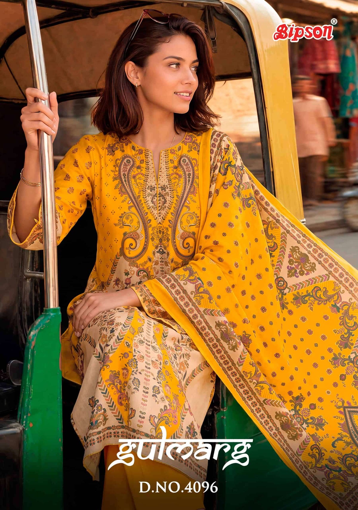 Bipson Gulmarg 4096 Pure Viscose Khatli Handwork Dress Material