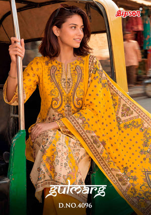 Bipson Gulmarg 4096 Pure Viscose Khatli Handwork Dress Material