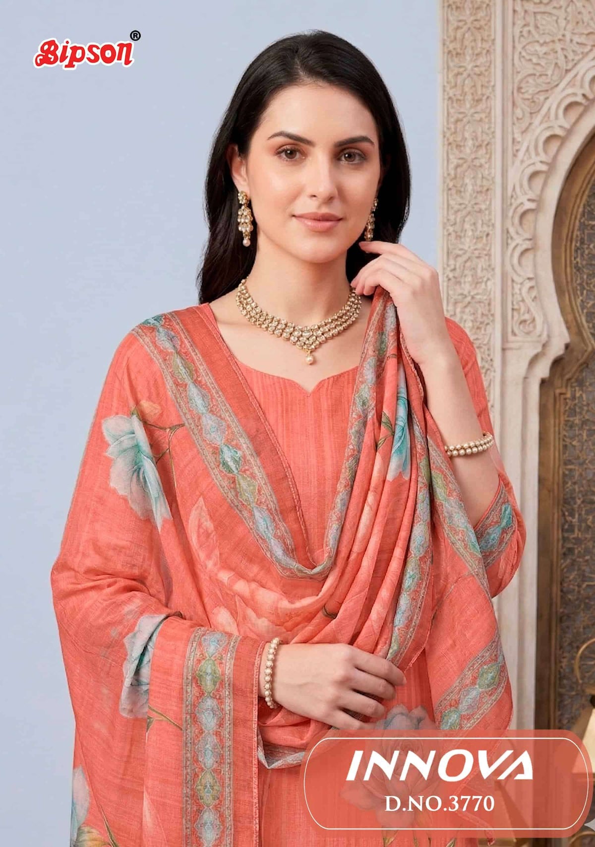 Bipson Innova 3770 Pure Cotton Digital Printed Dress Material