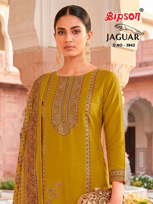 Bipson Jaguar 3842 Pure Muslin Dress Material