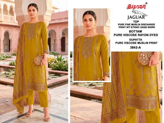 Bipson Jaguar 3842 Pure Muslin Dress Material