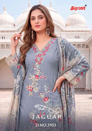 Bipson Jaguar 3953 Pure Roman Silk Dress Material - Amrah Wholesale