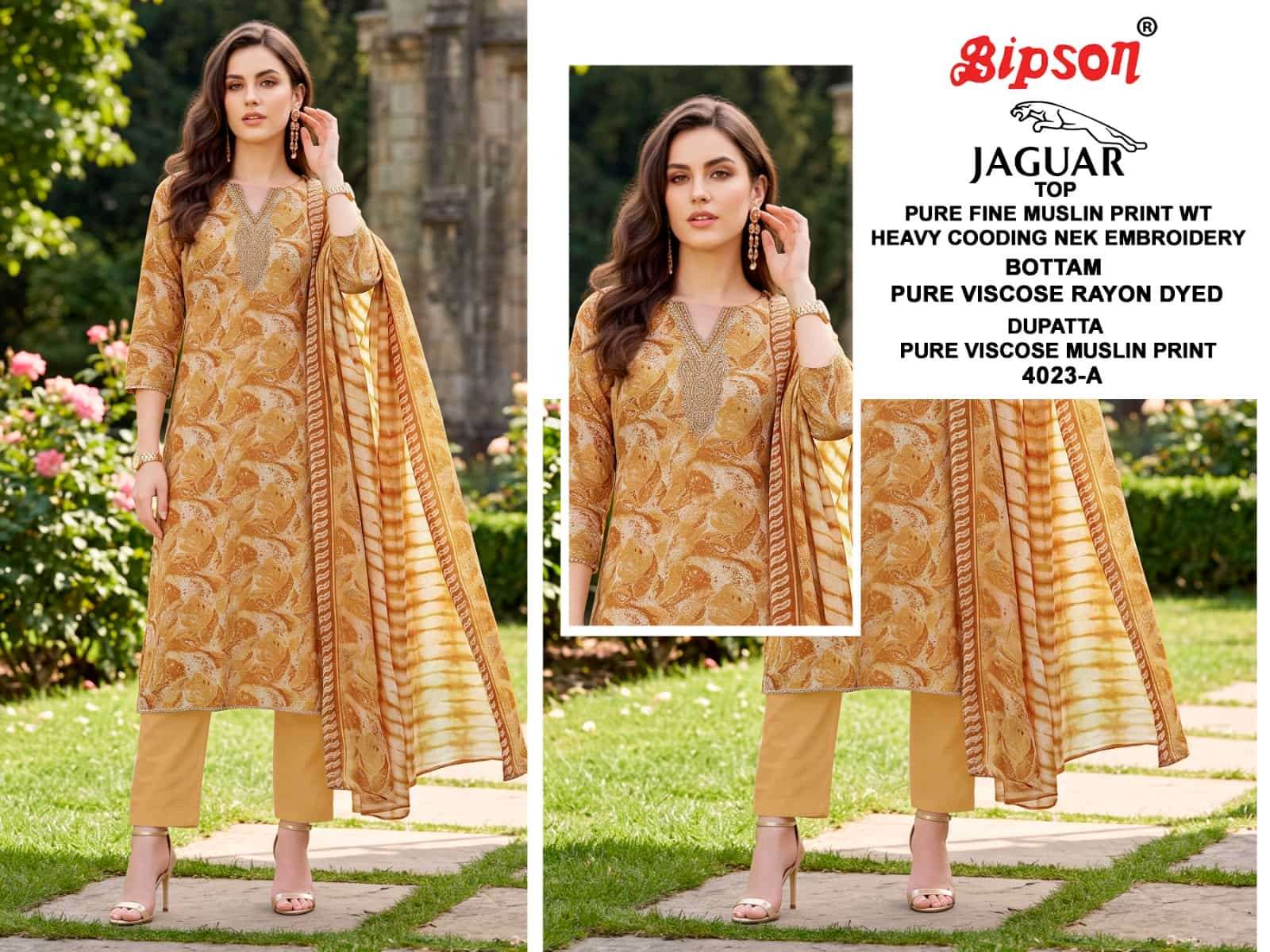 Bipson Jaguar 4023 Fine Muslin Dress Material