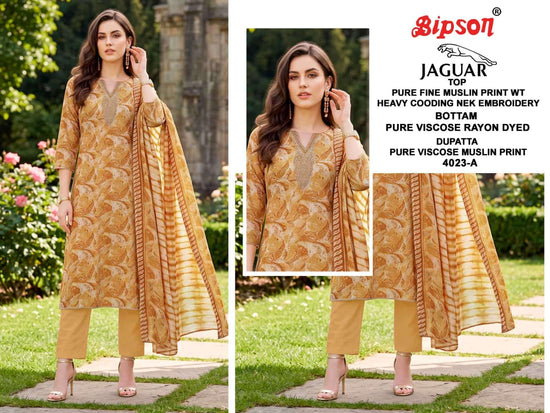Bipson Jaguar 4023 Fine Muslin Dress Material