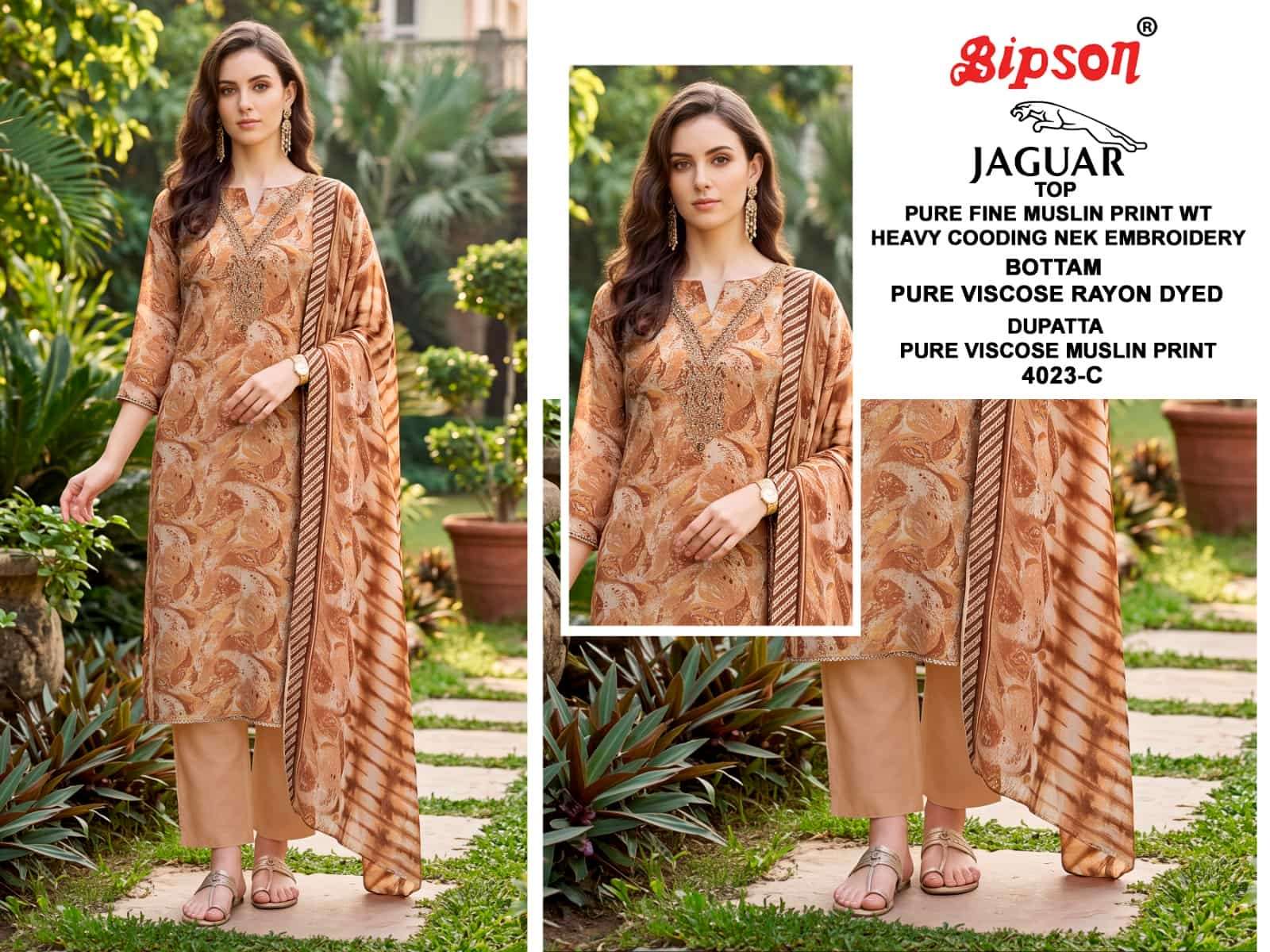 Bipson Jaguar 4023 Fine Muslin Dress Material