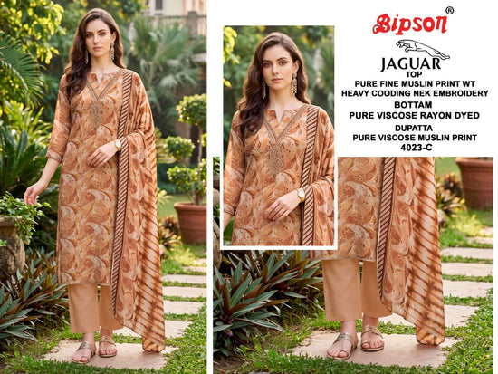 Bipson Jaguar 4023 Fine Muslin Dress Material