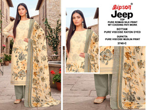 Bipson Jeep 3740 Roman Silk Dress Material