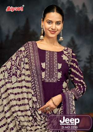 Bipson Jeep Wrangler 3250 Roman Silk Dress Material - Amrah Wholesale