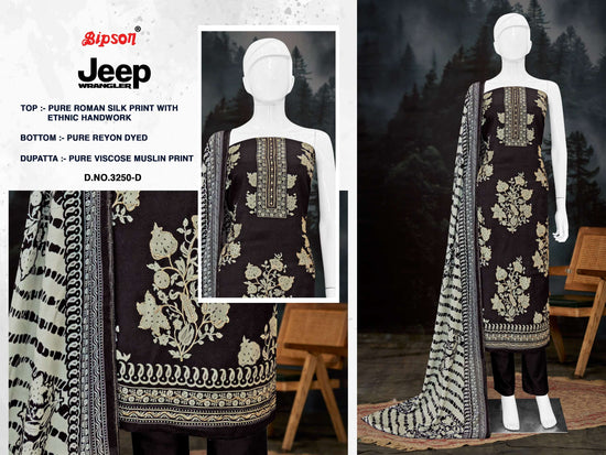 Bipson Jeep Wrangler 3250 Roman Silk Dress Material