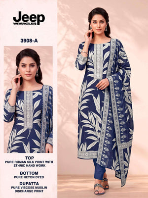 Bipson Jeep Wrangler 3908 Roman Silk Printed Dress Material
