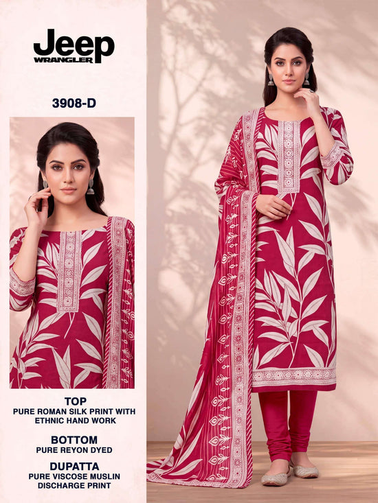 Bipson Jeep Wrangler 3908 Roman Silk Printed Dress Material