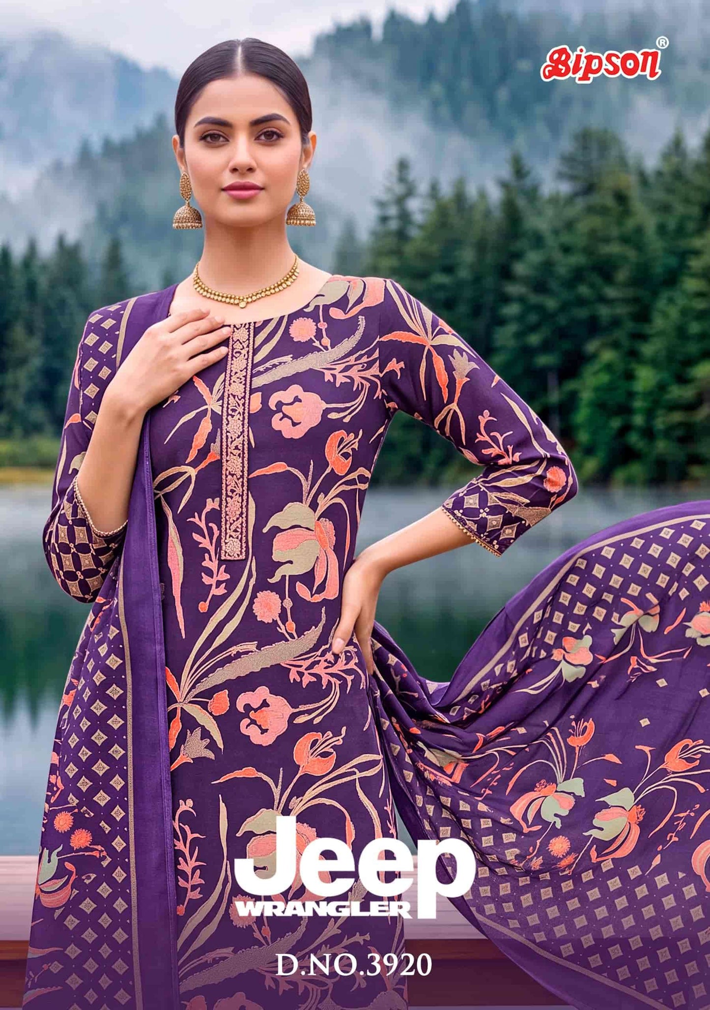 Bipson Jeep Wrangler 3920 Roman Silk Dress Material