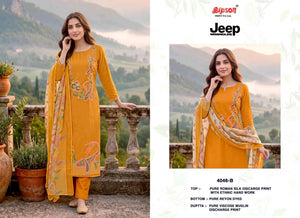 Bipson Jeep Wrangler 4046 Roman Silk Dress Material - Amrah Wholesale