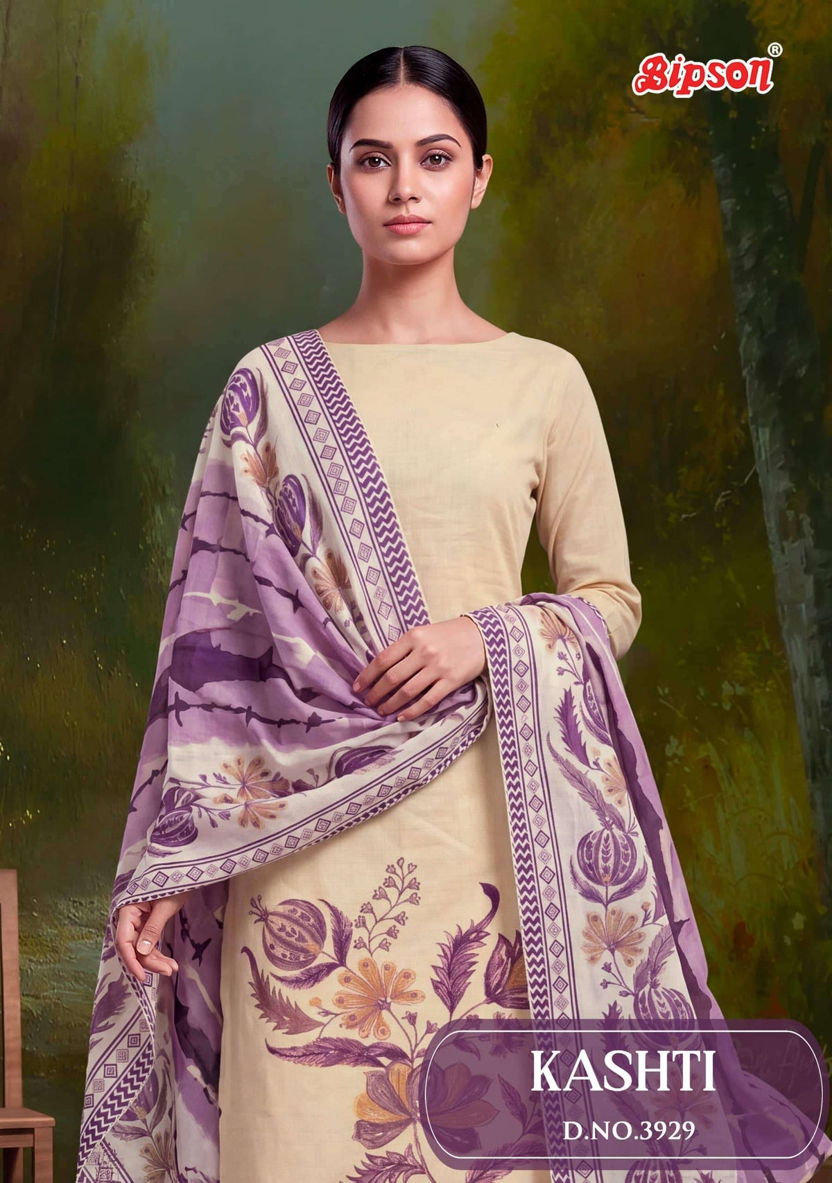 Bipson Kashti 3929 Viscose Cotton Pakistani Suit