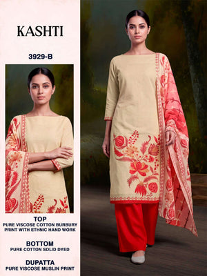 Bipson Kashti 3929 Viscose Cotton Pakistani Suit