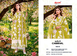 Bipson Kia Carnival 4034 Pure Cotton Dress Material