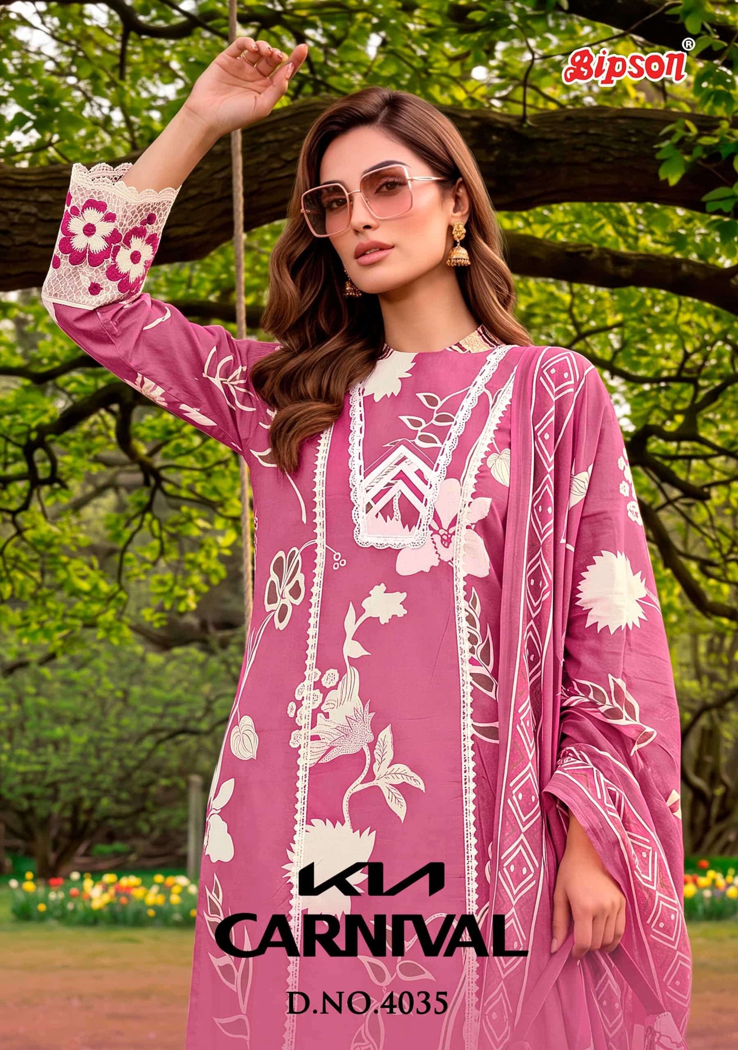 Bipson Kia Carnival 4035 Pure Cotton Cambric Dress Material