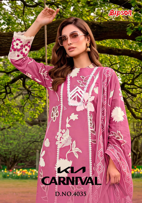 Bipson Kia Carnival 4035 Pure Cotton Cambric Dress Material