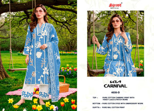 Bipson Kia Carnival 4035 Pure Cotton Cambric Dress Material