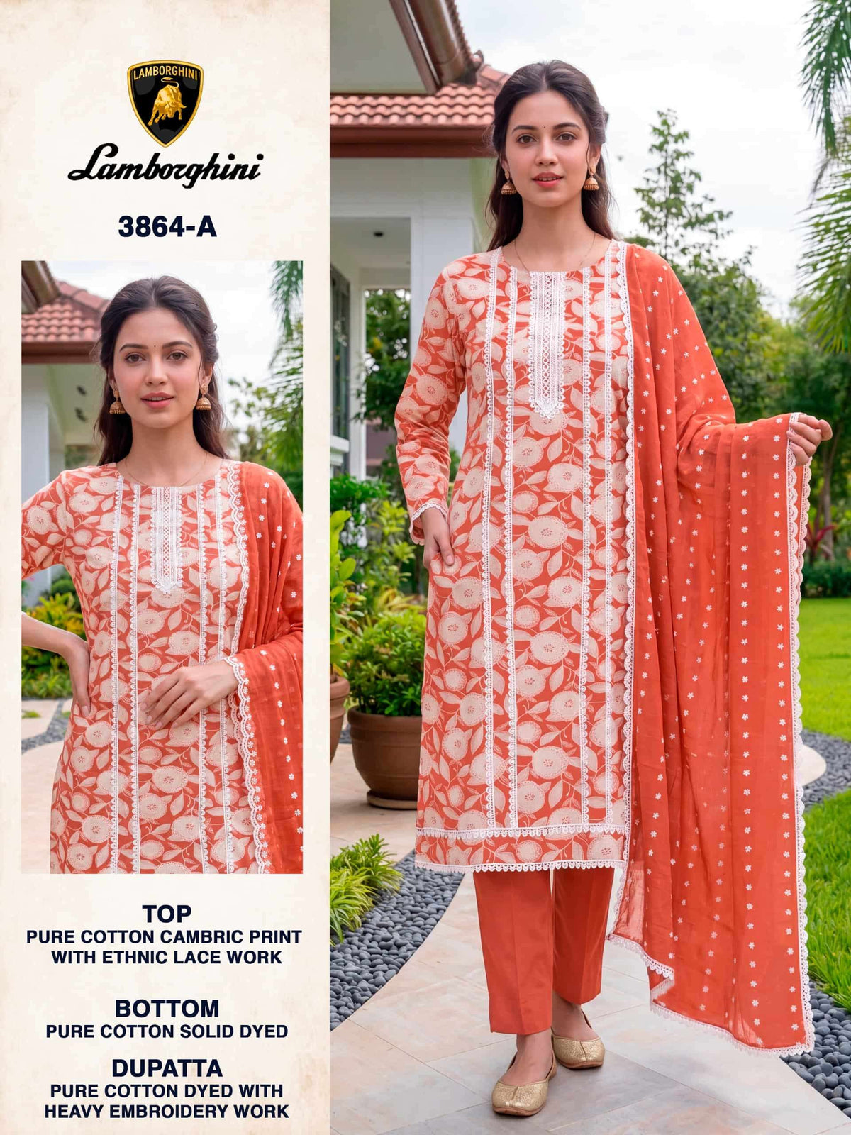 Bipson Lamborghini 3964 Pure Cotton Dress Material