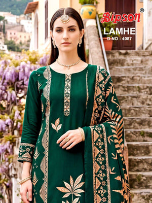 Bipson Lamhe 4087 Pure Viscose Pashmina Dress Material