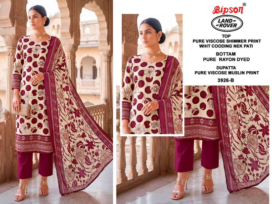 Bipson Land Rover 3926 Pure Viscose Printed Dress Material