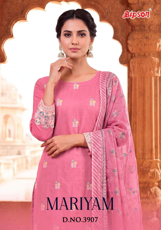 Bipson Mariyam 3907 Pure Muslin Cotton Ethnic Dress Material - Amrah Wholesale