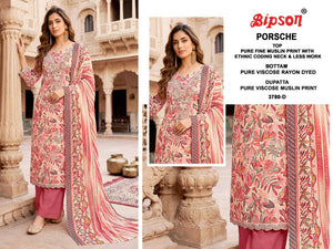 Bipson Porsche 3780 Pure Muslin Dress Material