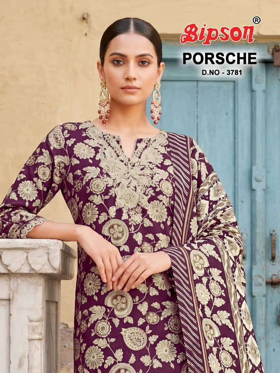 Bipson Porsche 3781 Pure Muslin Dress Material