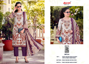 Bipson Rolls Royce 3972 Pure Viscose Muslin Dress Material