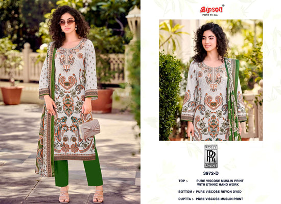Bipson Rolls Royce 3972 Pure Viscose Muslin Dress Material