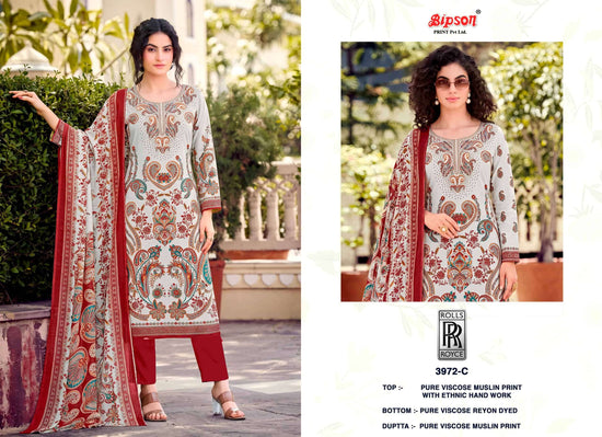 Bipson Rolls Royce 3972 Pure Viscose Muslin Dress Material