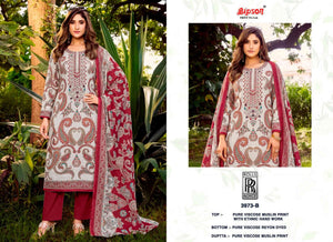 Bipson Rolls Royce 3973 Pure Viscose Muslin Dress Material - Amrah Wholesale
