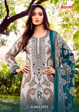 Bipson Rolls Royce 3973 Pure Viscose Muslin Dress Material - Amrah Wholesale