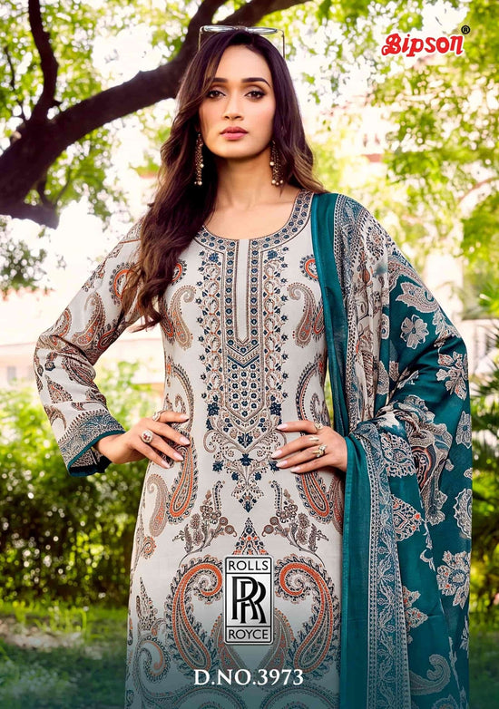 Bipson Rolls Royce 3973 Pure Viscose Muslin Dress Material - Amrah Wholesale
