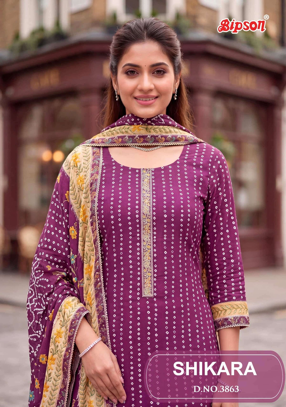 Bipson Shikara 3863 Pure Jam Satin Dress Material
