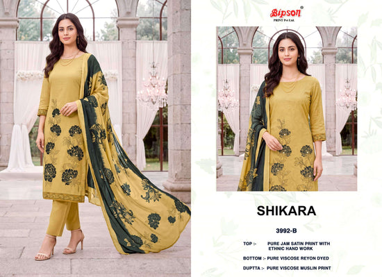 Bipson Shikara 3992 Pure Jaam Satin Dress Material