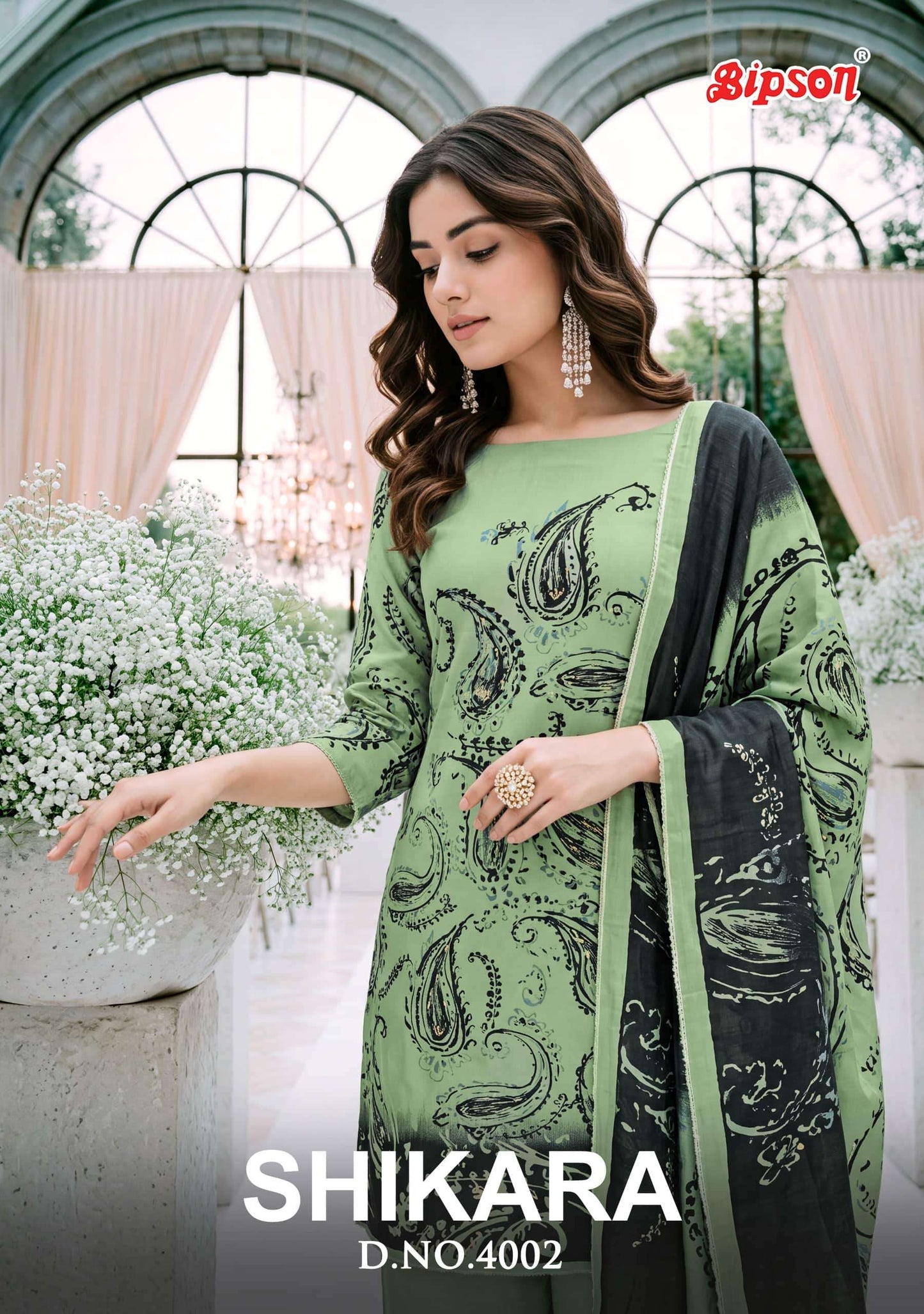 Bipson Shikara 4002 Jam Satin Dress Material