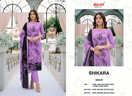 Bipson Shikara 4002 Jam Satin Dress Material