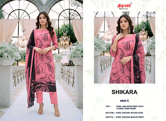 Bipson Shikara 4002 Jam Satin Dress Material