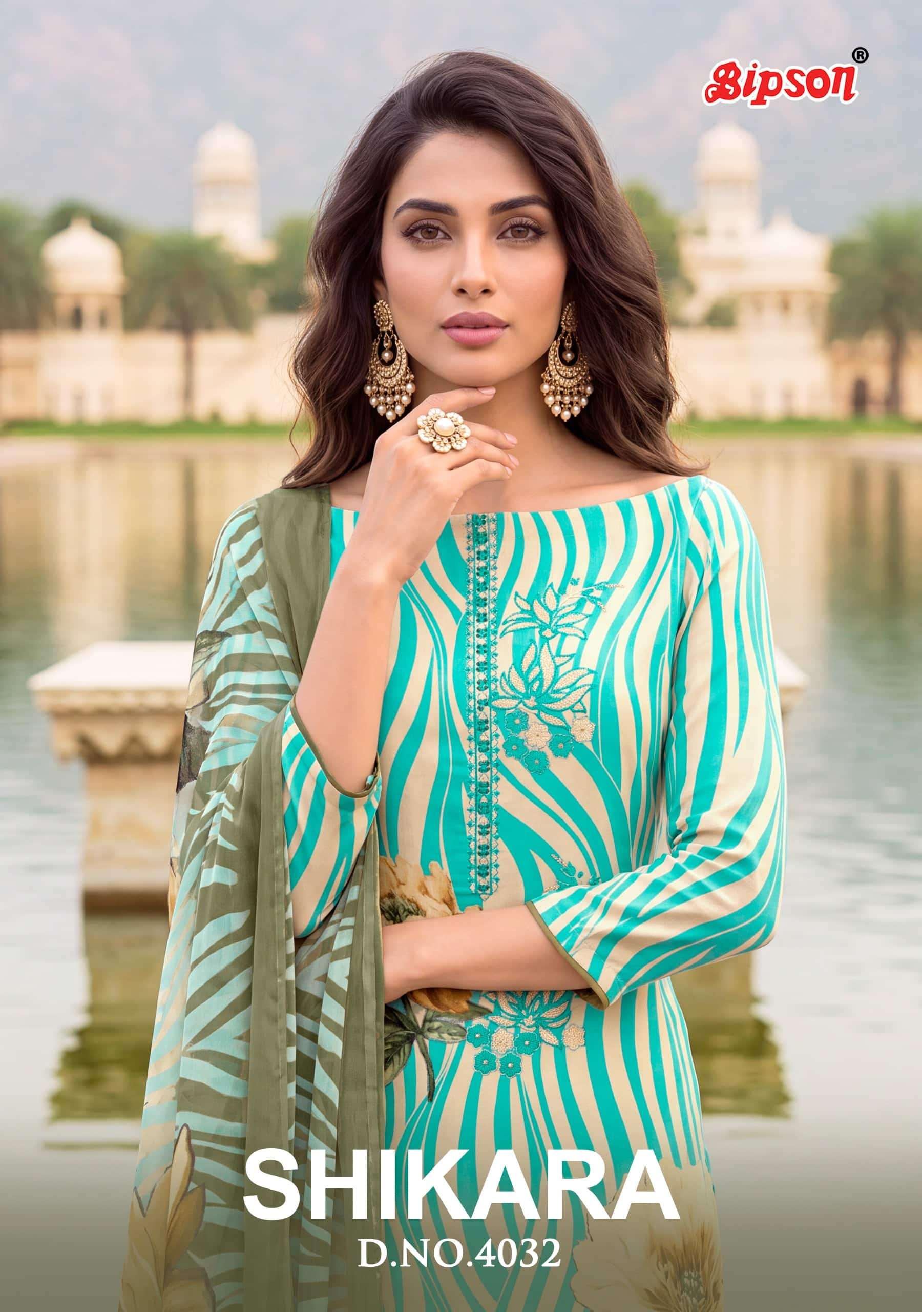 Bipson Shikara 4032 Jam Satin Dress Material