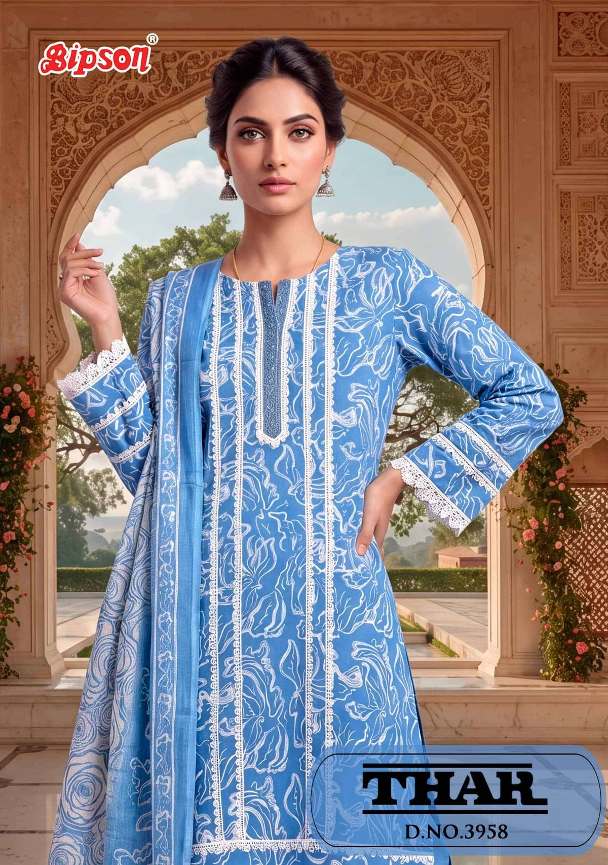 Bipson Thar 3958 Pure Cotton Printed Dress Material