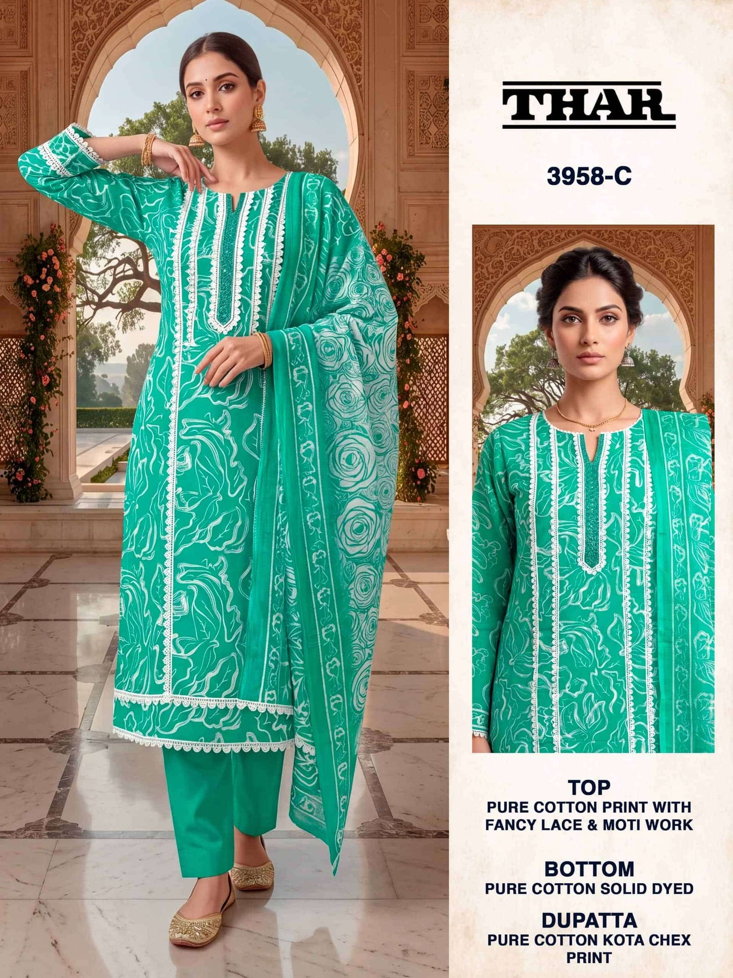 Bipson Thar 3958 Pure Cotton Printed Dress Material