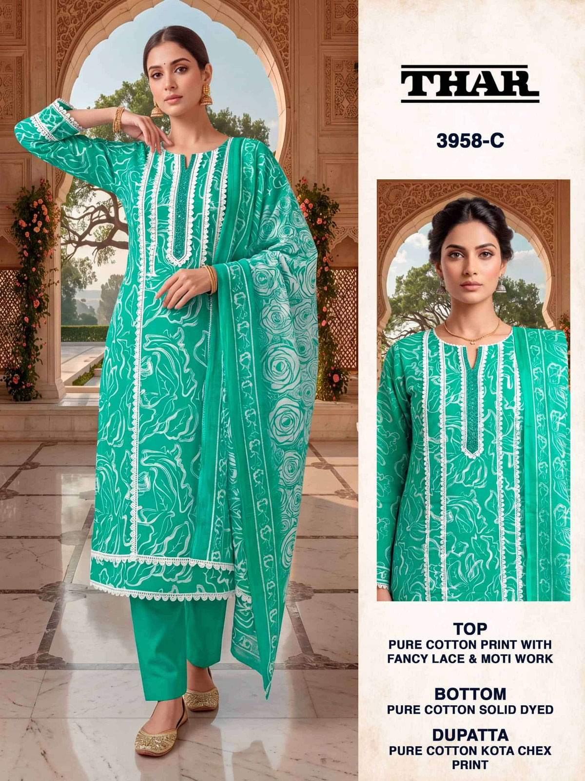 Bipson Thar 3958 Pure Cotton Printed Dress Material