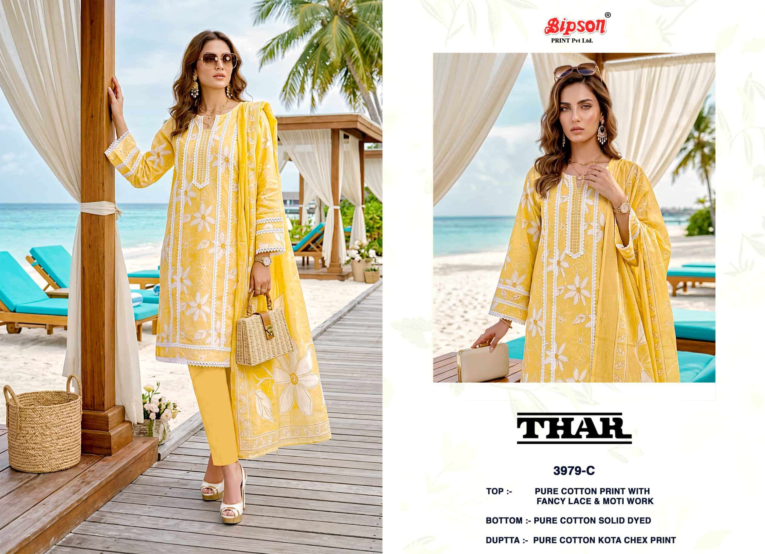 Bipson Thar 3979 Pure Cotton Dress Material