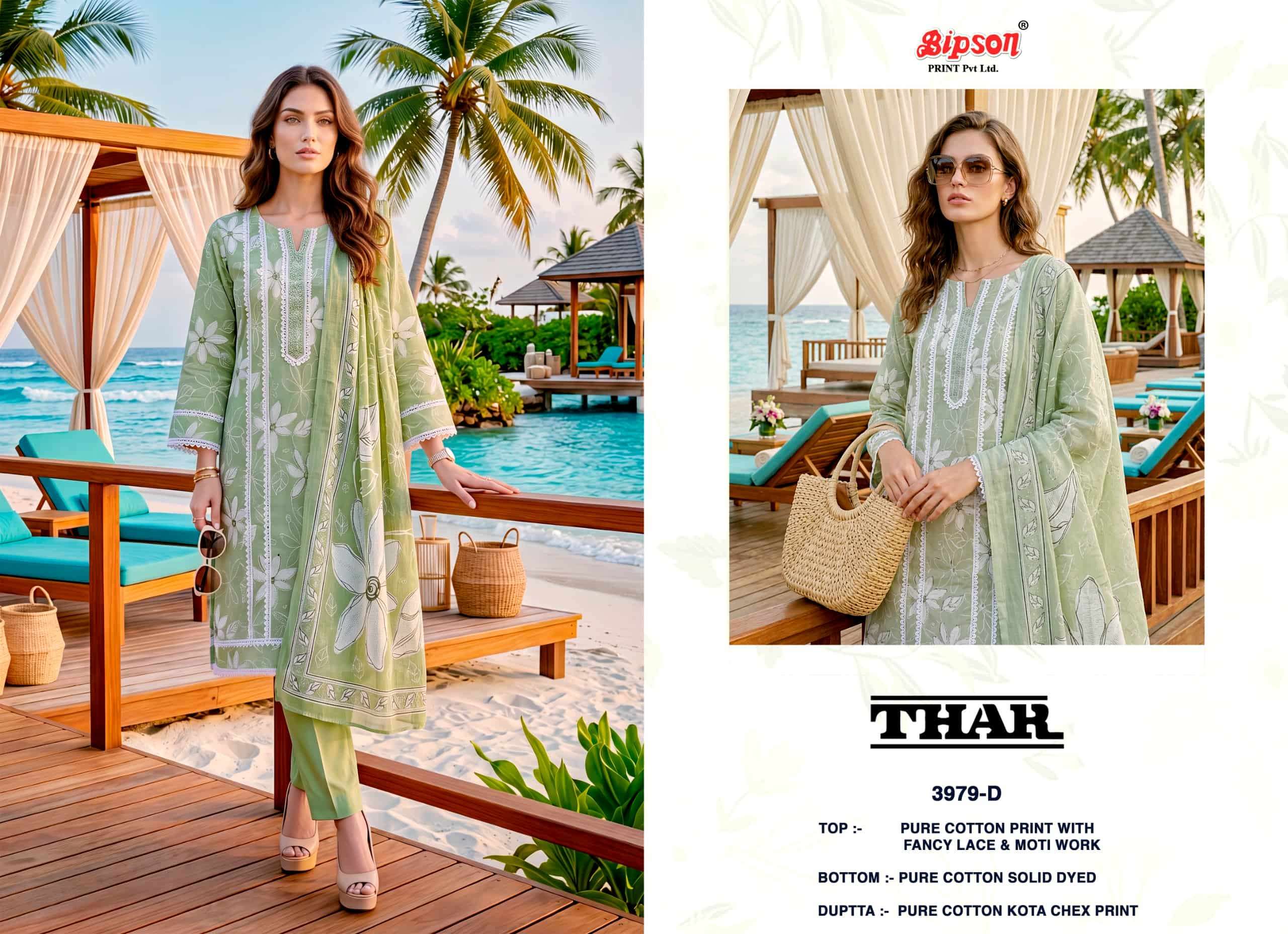 Bipson Thar 3979 Pure Cotton Dress Material