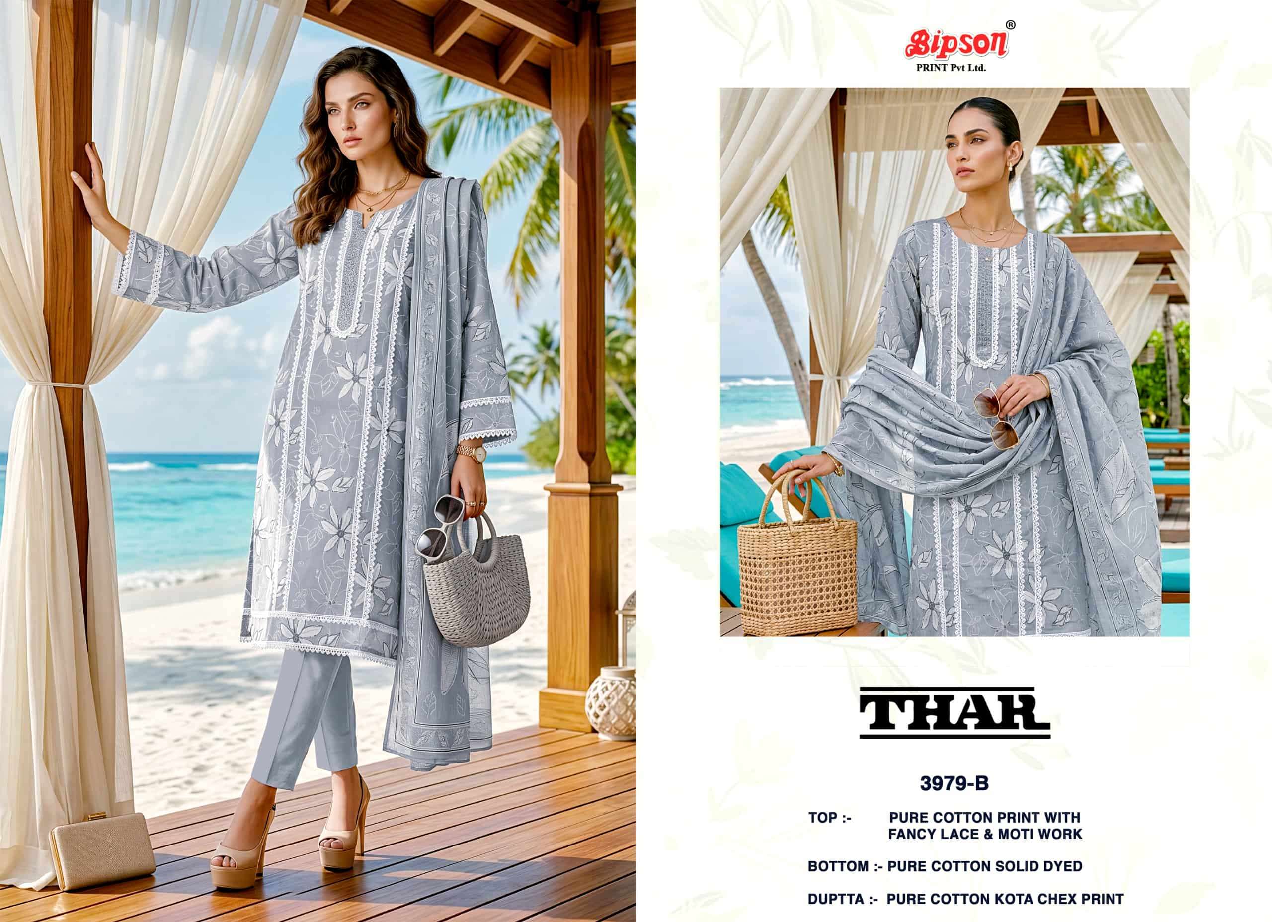Bipson Thar 3979 Pure Cotton Dress Material