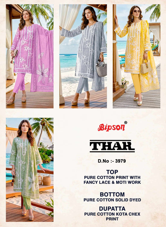 Bipson Thar 3979 Pure Cotton Dress Material