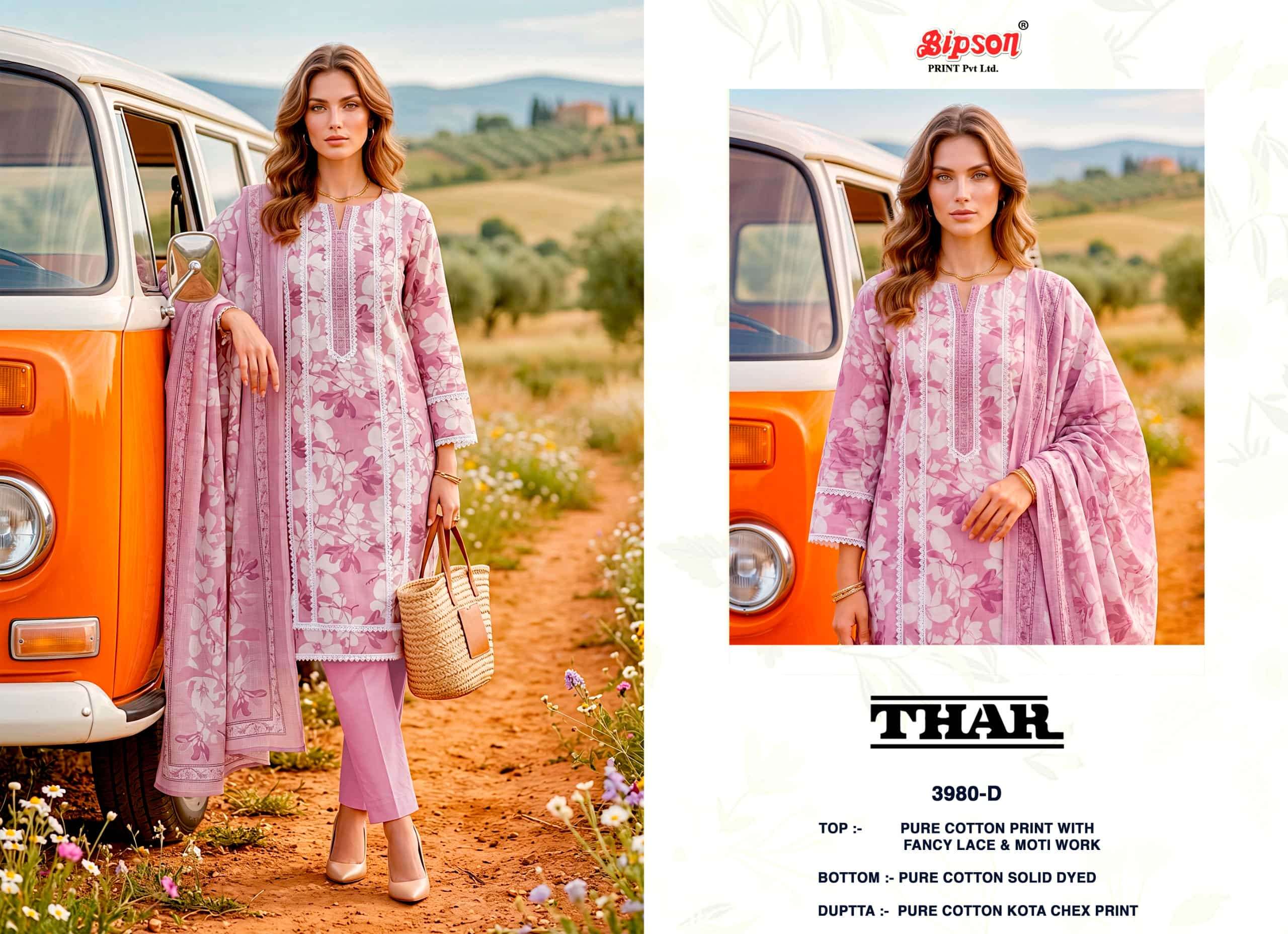 Bipson Thar 3980 Pure Cotton Dress Material